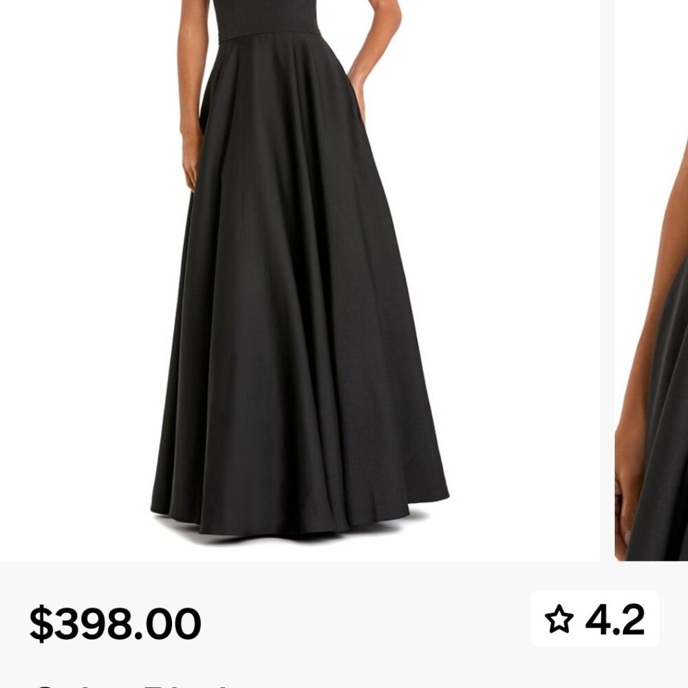 Mac Duggal Classic A Line, V Neck Gown